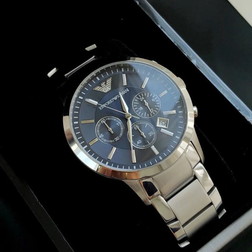 Armani Chronograph Blue Quartz Watch 43mm — photo 2