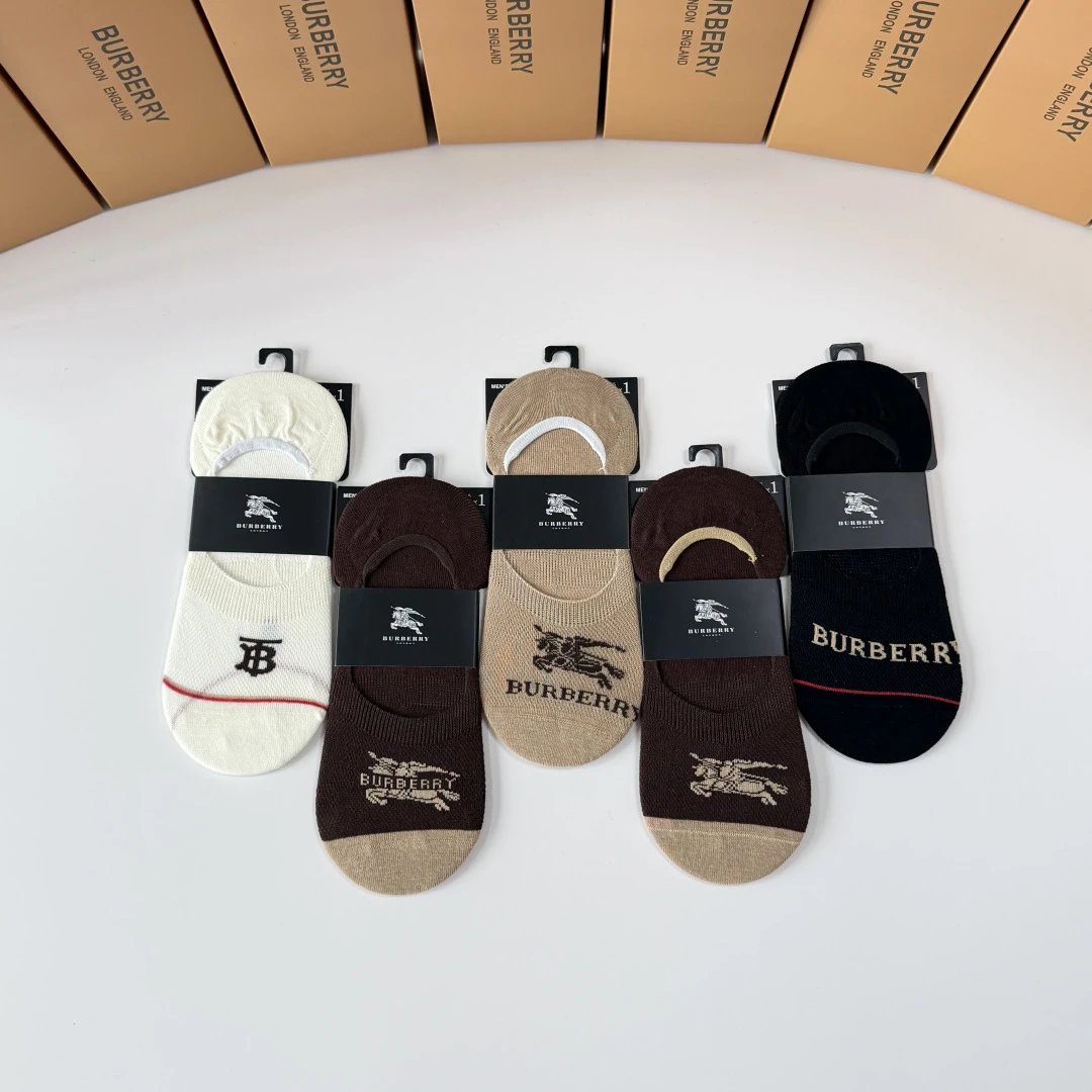 Burberry Classic No-Show Socks 5-Pair Box Ver.C — photo 2