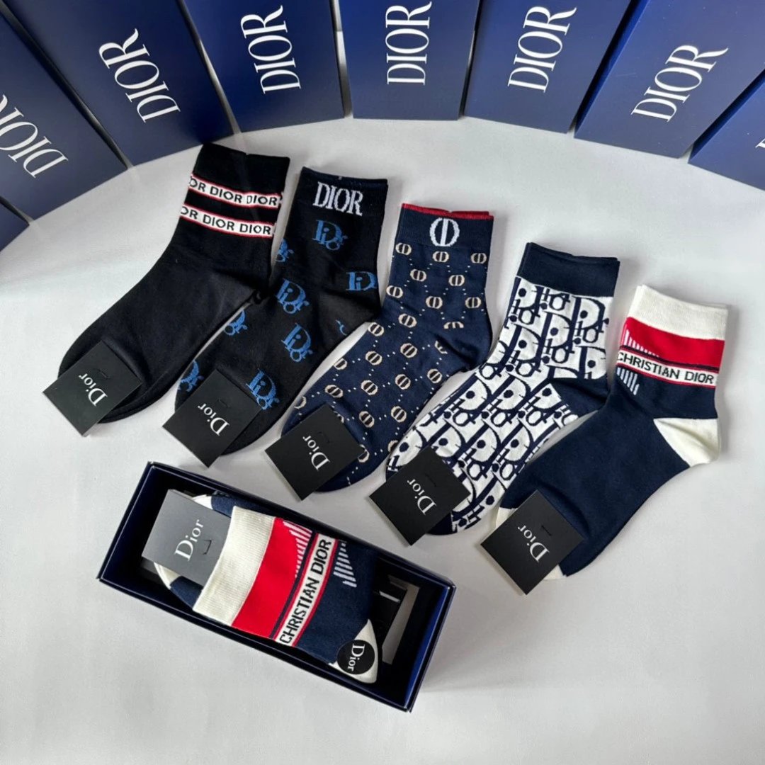Dior Classic Crew Socks 5-Pair Box — Zdjęcie 6