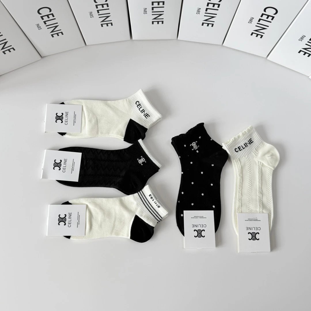 Celine Quarter Socks 5-Pair Box Ver.C — Photo 7