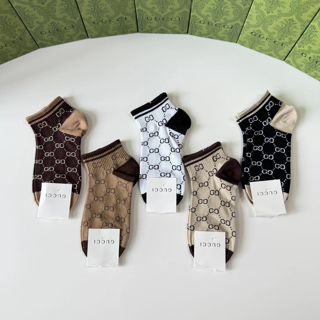 Gucci Classic Quarter Socks 5-Pair Box Ver.B — photo 3
