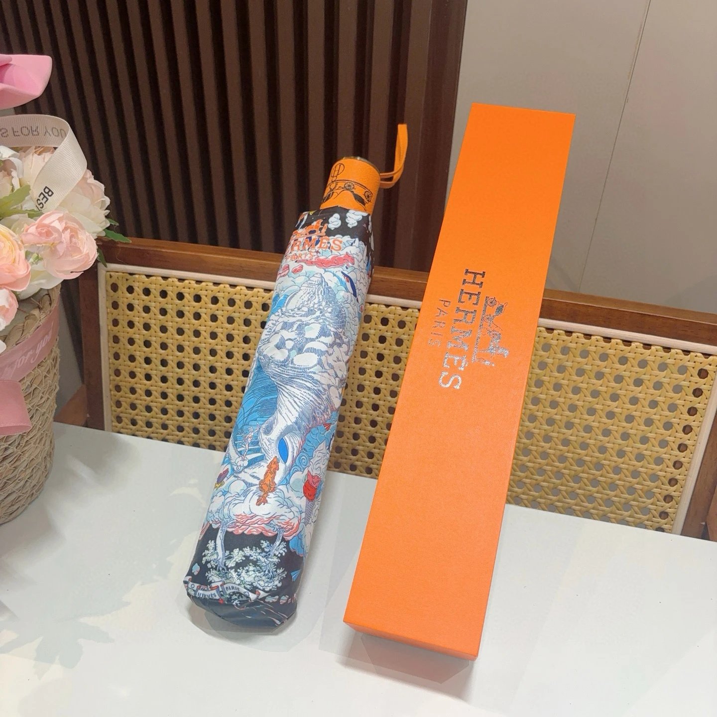 Hermes UV Protection Folding Umbrella Ver.M — Photo 2