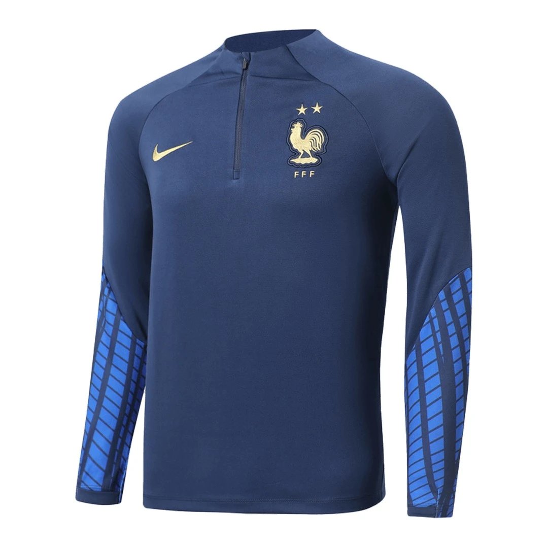 France 2022 1 4 Zip Tracksuit Navy — QC