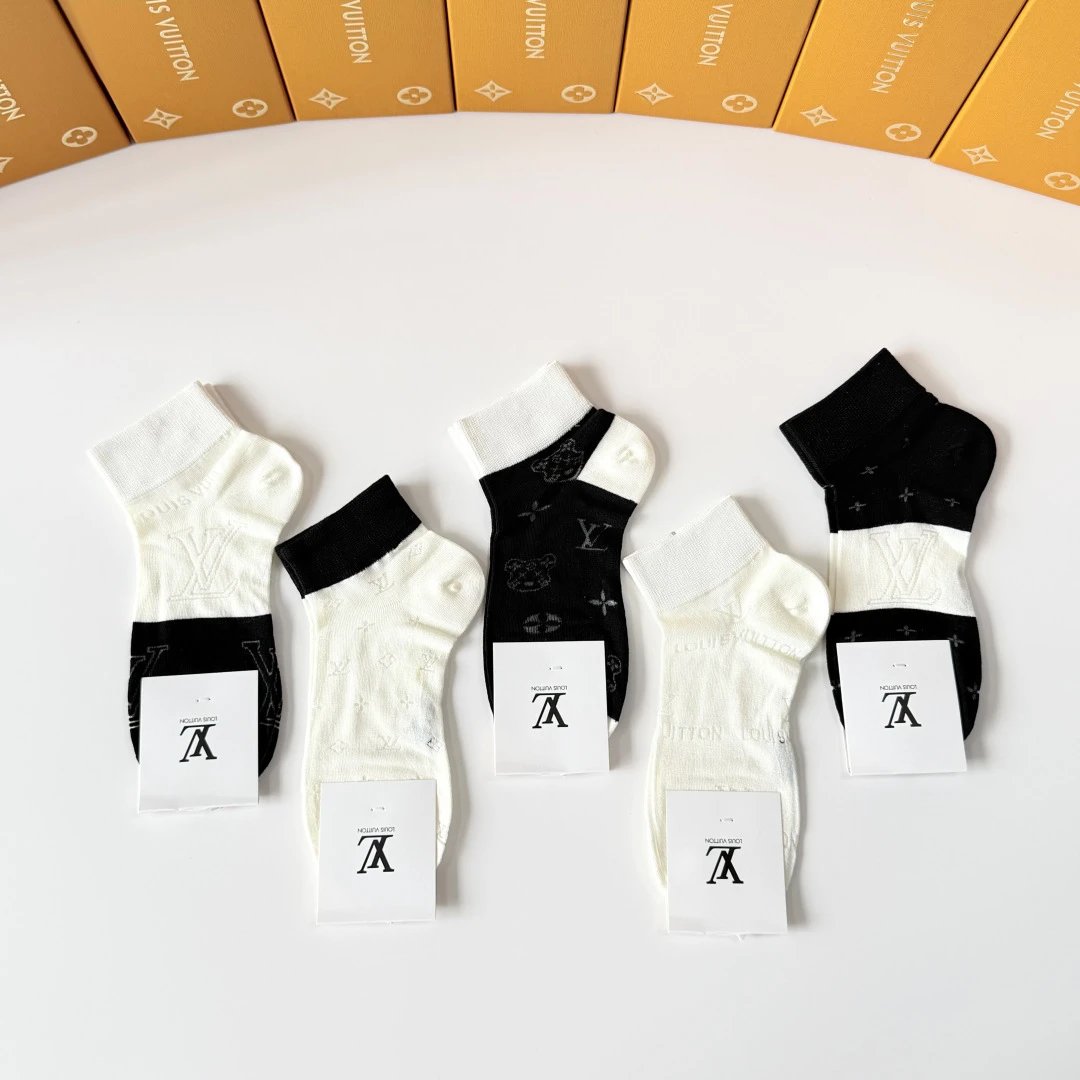 Louis Vuitton Quarter Socks 5-Pair Box Ver.C — photo 2