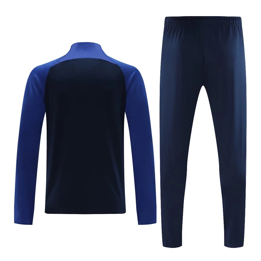 Al Nassr 2023 1 4 Zip Tracksuit 24 Blue Black — Zdjęcie 2
