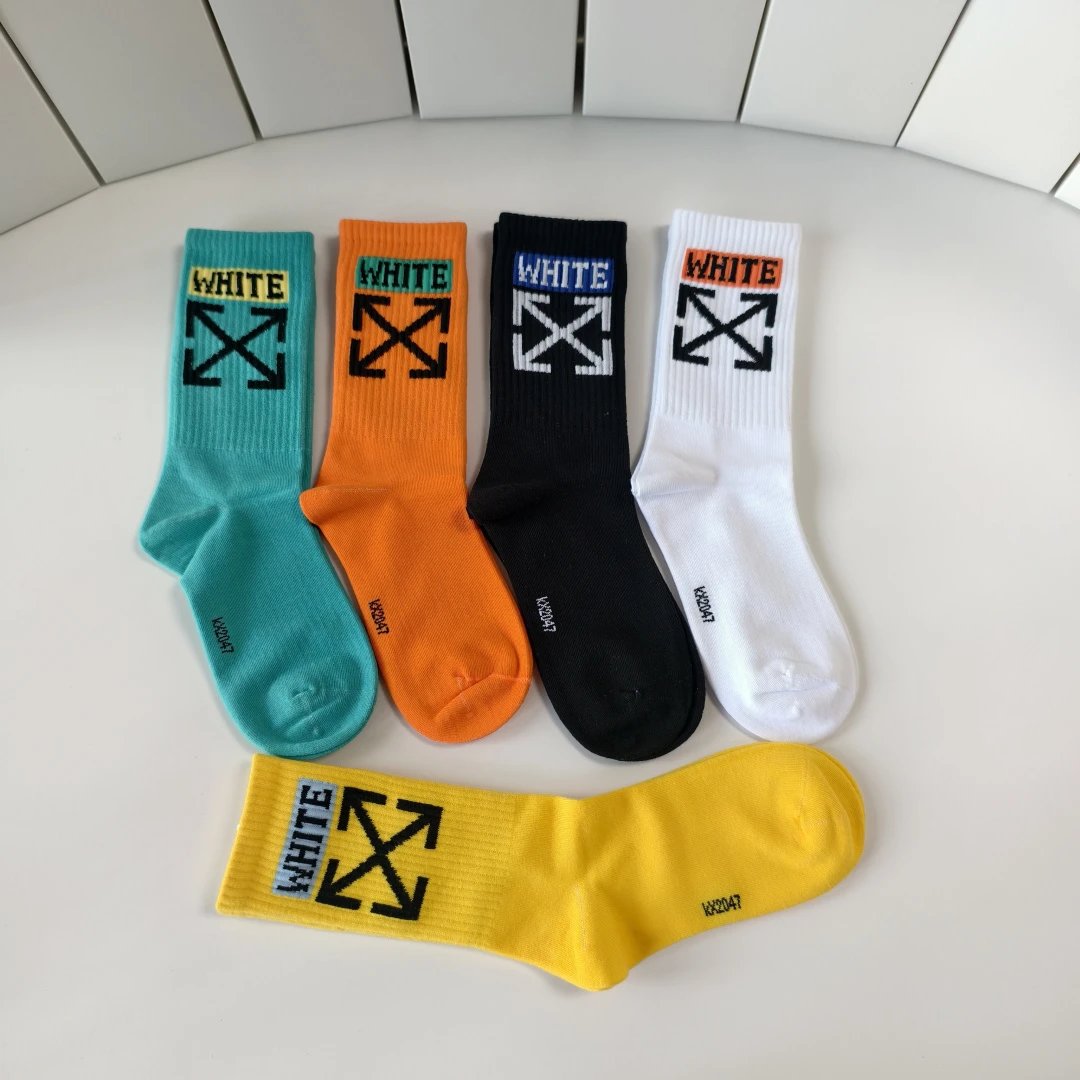 Off-White Crew Socks 5-Pair Box Ver.C — QC
