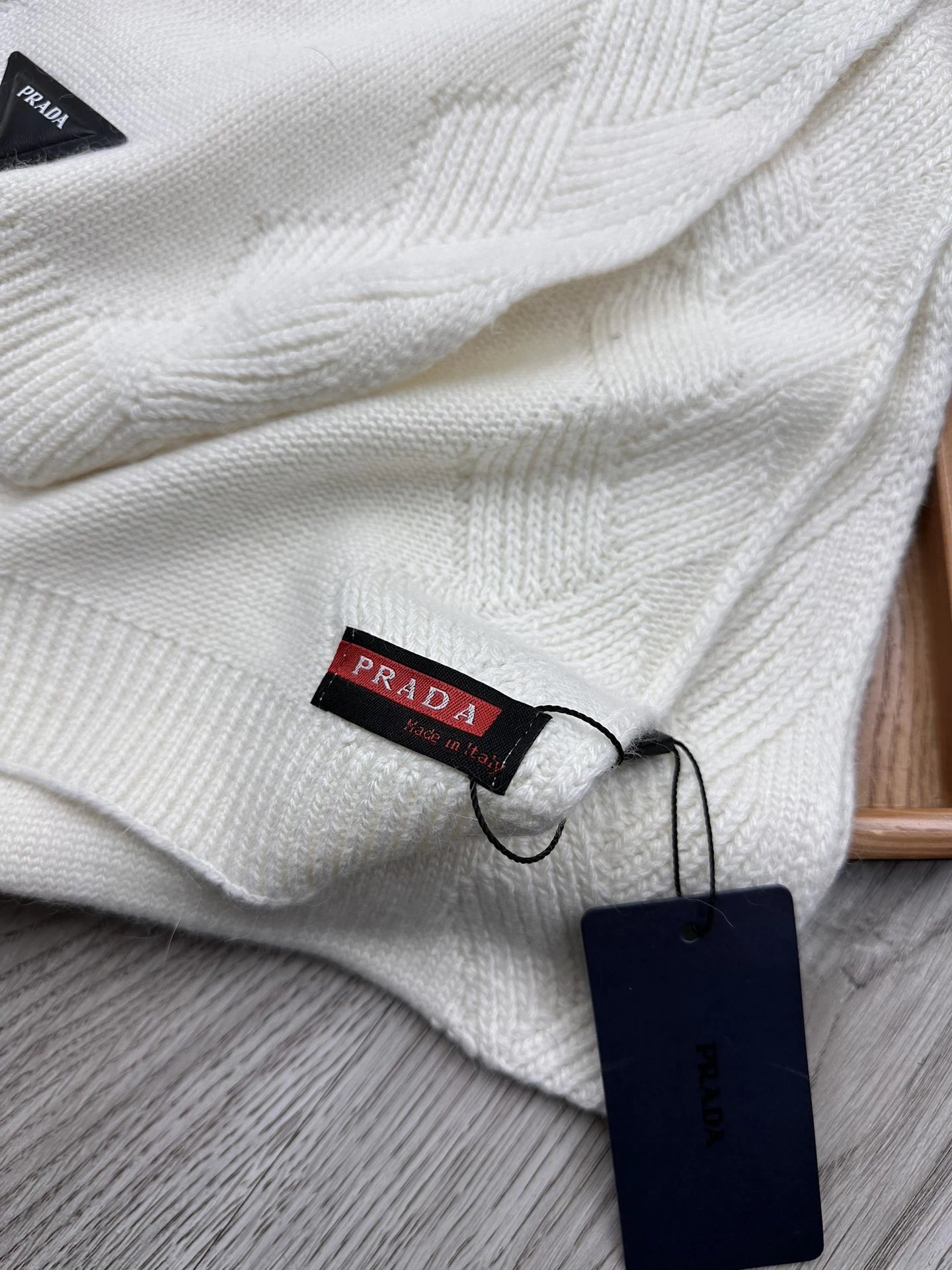 Prada Wool Rabbit Fur Scarf & Hat Set Ver.C — Photo 7