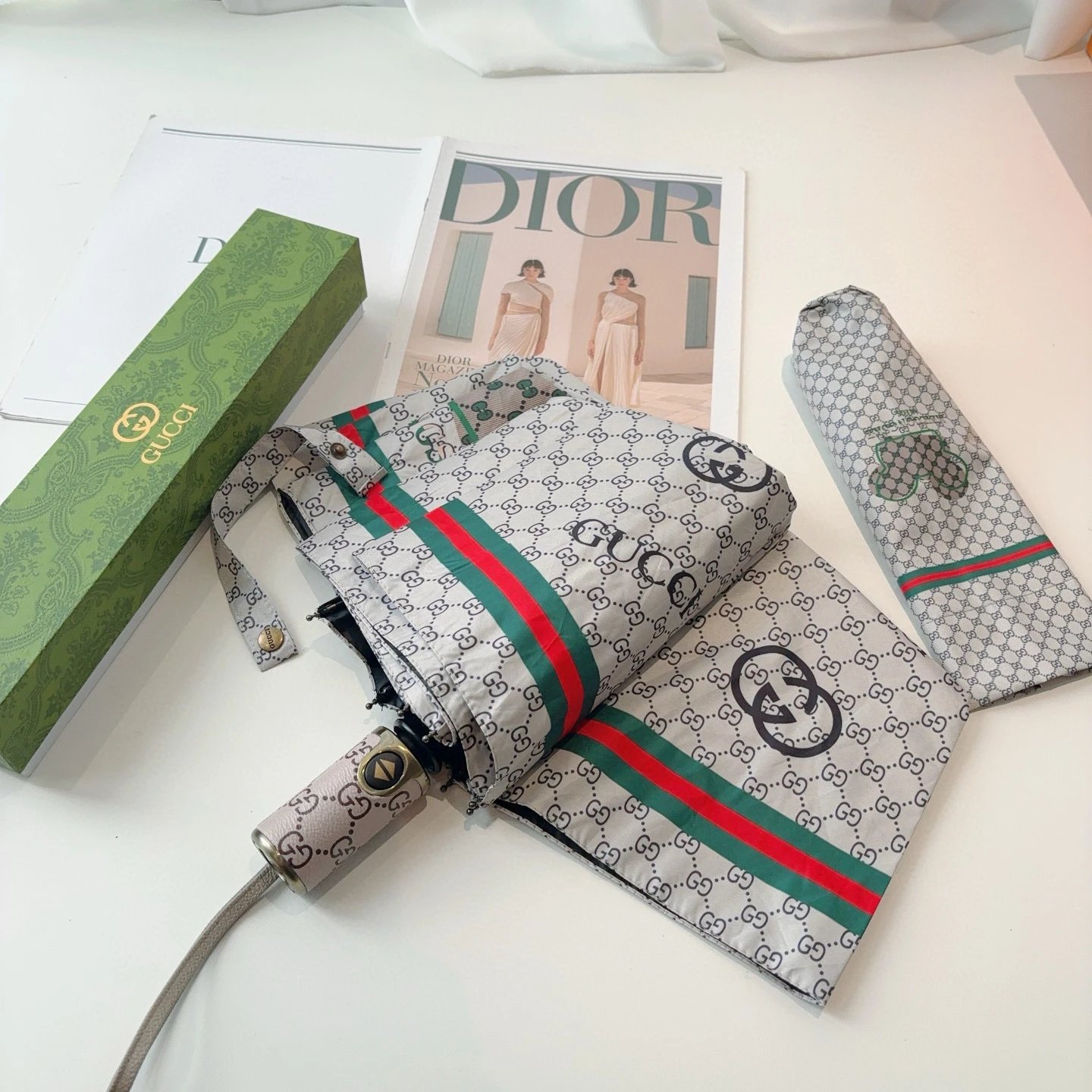 Gucci UV Protection Folding Umbrella Ver.E — Zdjęcie 7