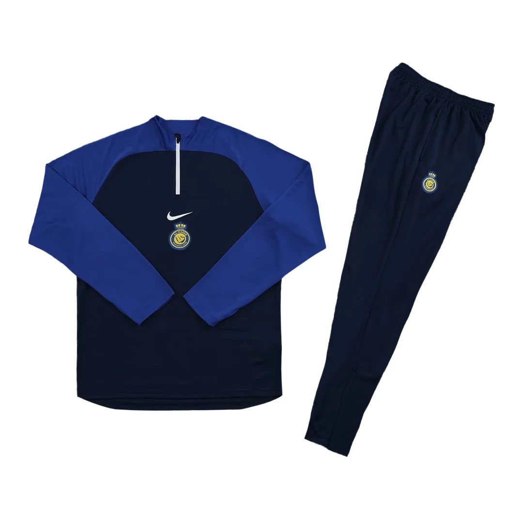 Al Nassr 2023 1 4 Zip Tracksuit 24 Blue Black — Zdjęcie 4