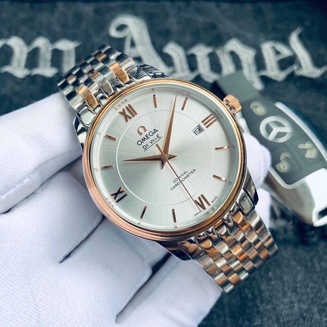 Omega De Ville Leather Automatic Watch 39.5mm — photo 7