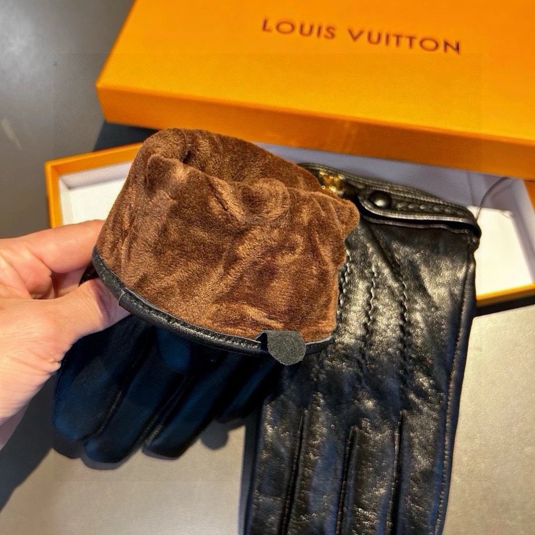 Louis Vuitton Lambskin Cashmere Gloves Ver.A — Photo 9