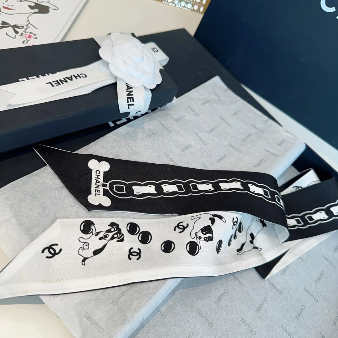 Chanel Silk Hair Ribbon Ver.I — Zdjęcie 7