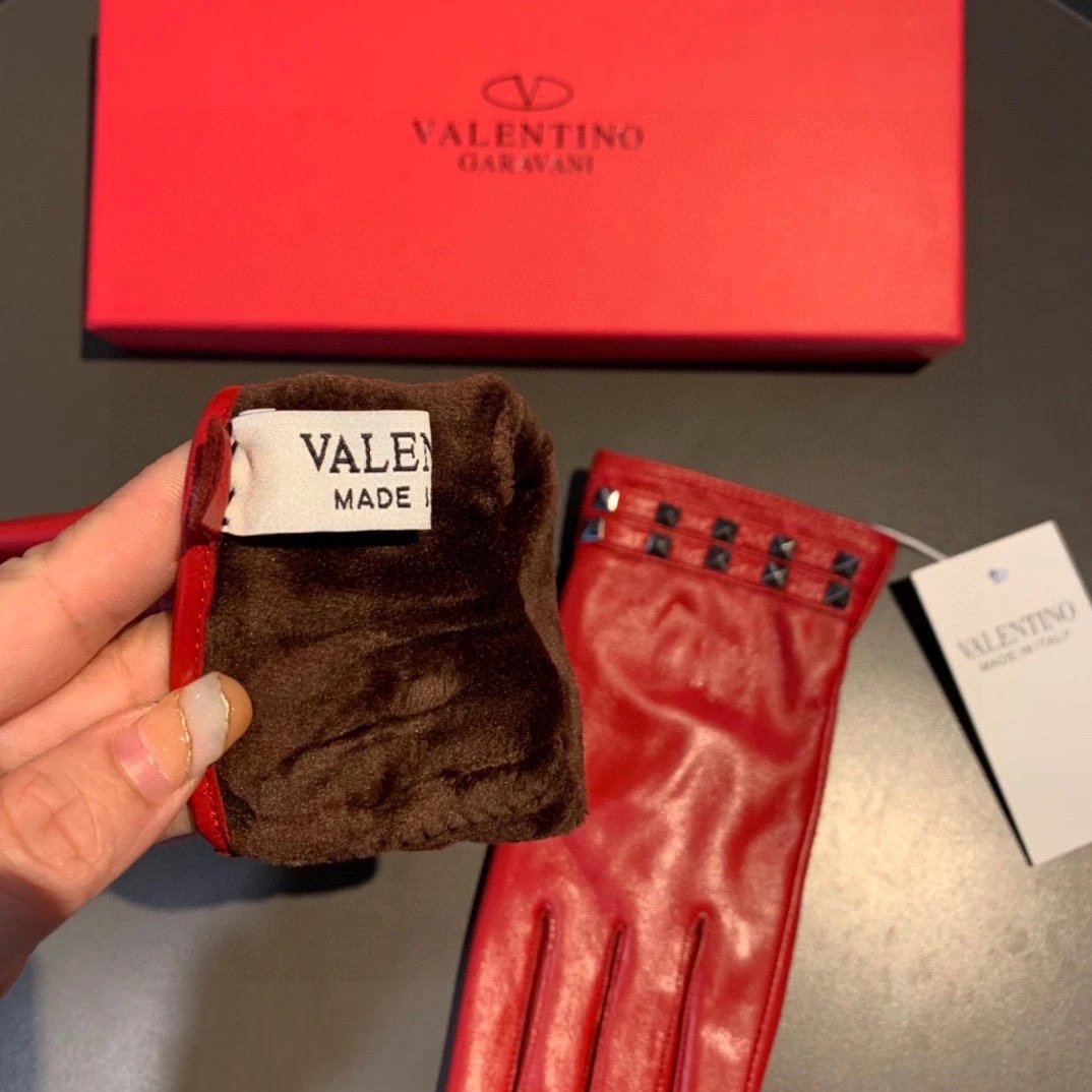 Valentino Lambskin Cashmere Gloves Ver.B — QC