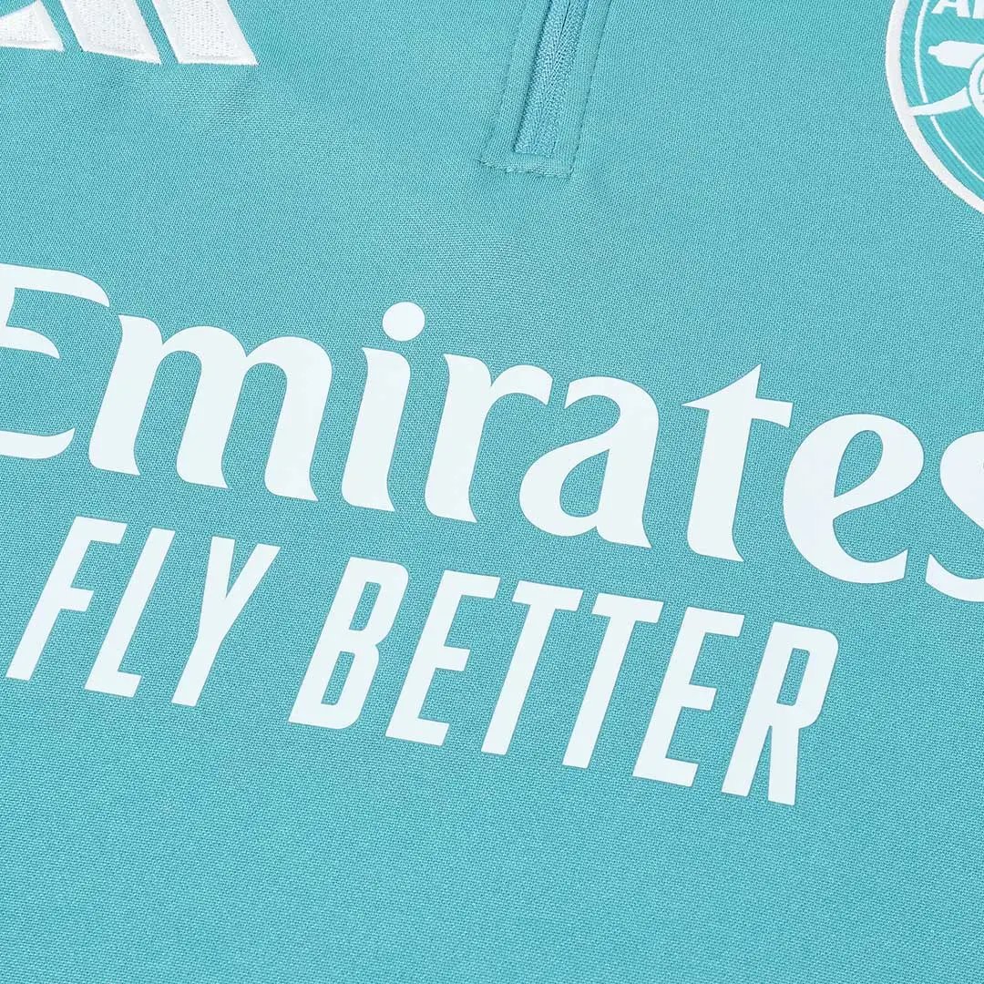 Arsenal 2025 1 4 Zip Tracksuit 26 Kids Green — Zdjęcie 7