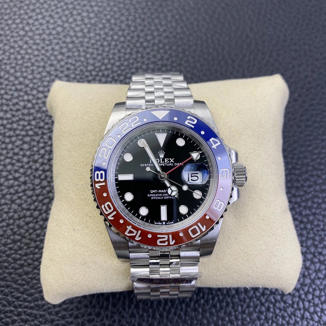 Rolex GMT-Master II horloge met blauw-rode bezel 40 mm Variant D