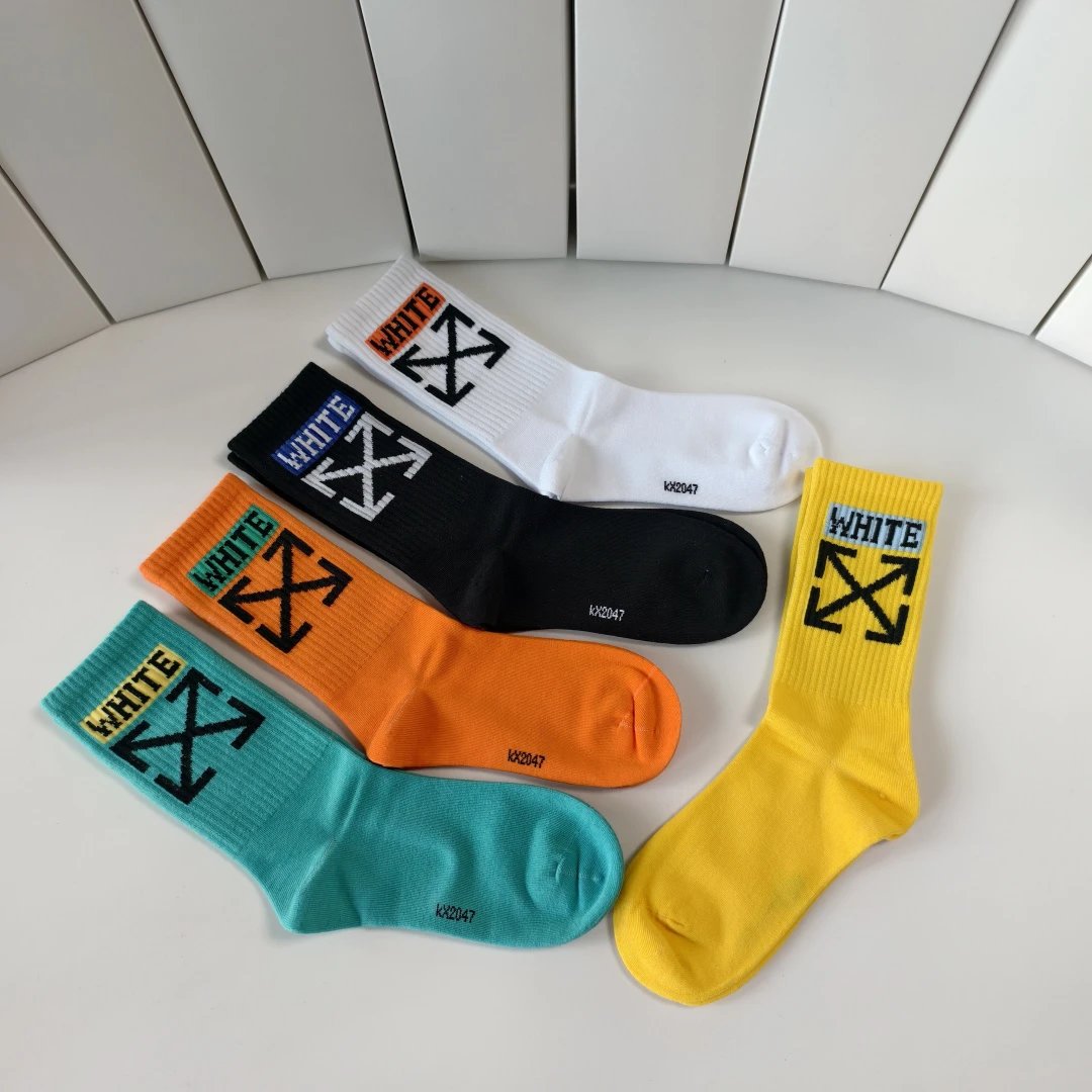 Off-White Crew Socks 5-Pair Box Ver.C — QC