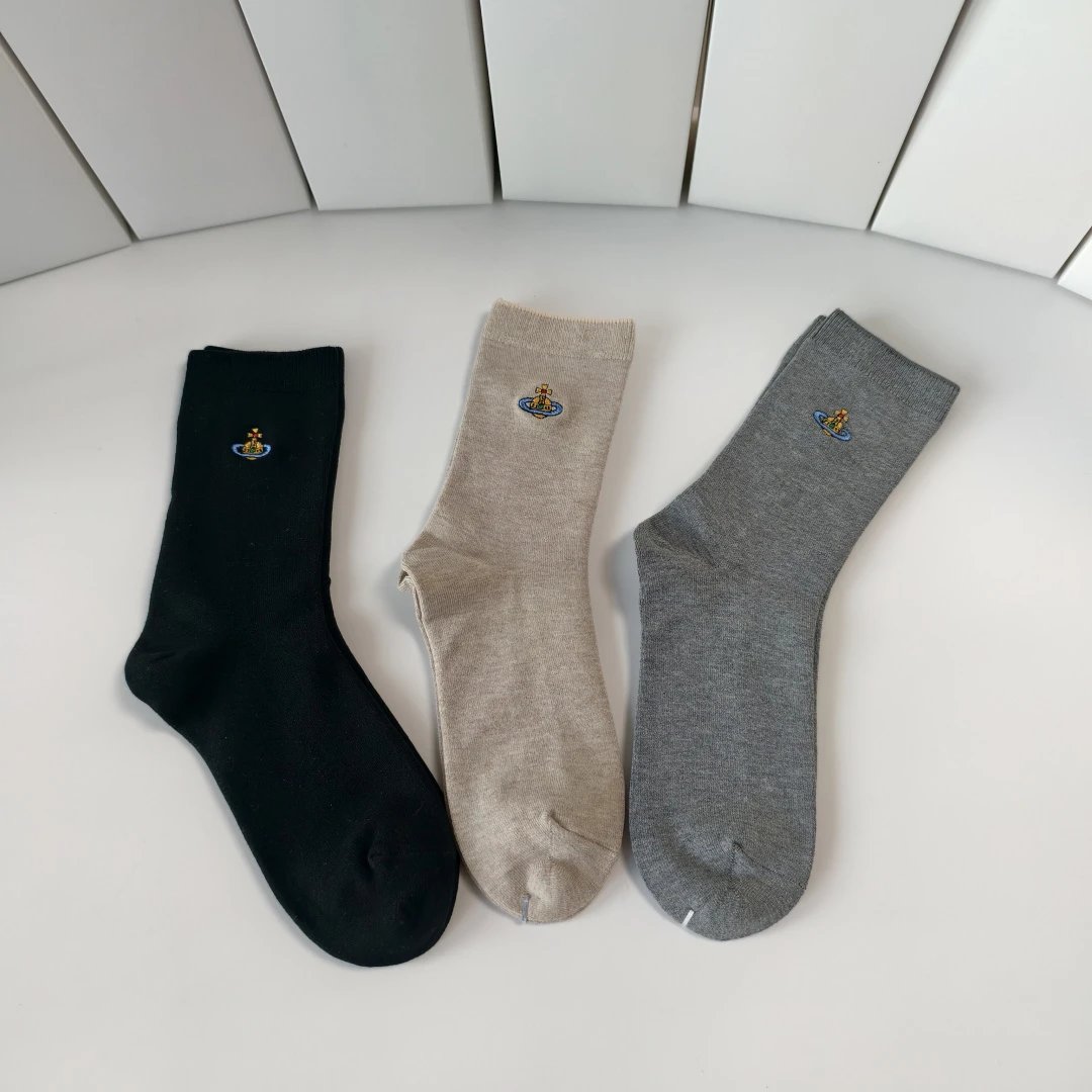 Vivienne Westwood Embroidered Crew Socks 3-Pair Box Ver.B — photo 9