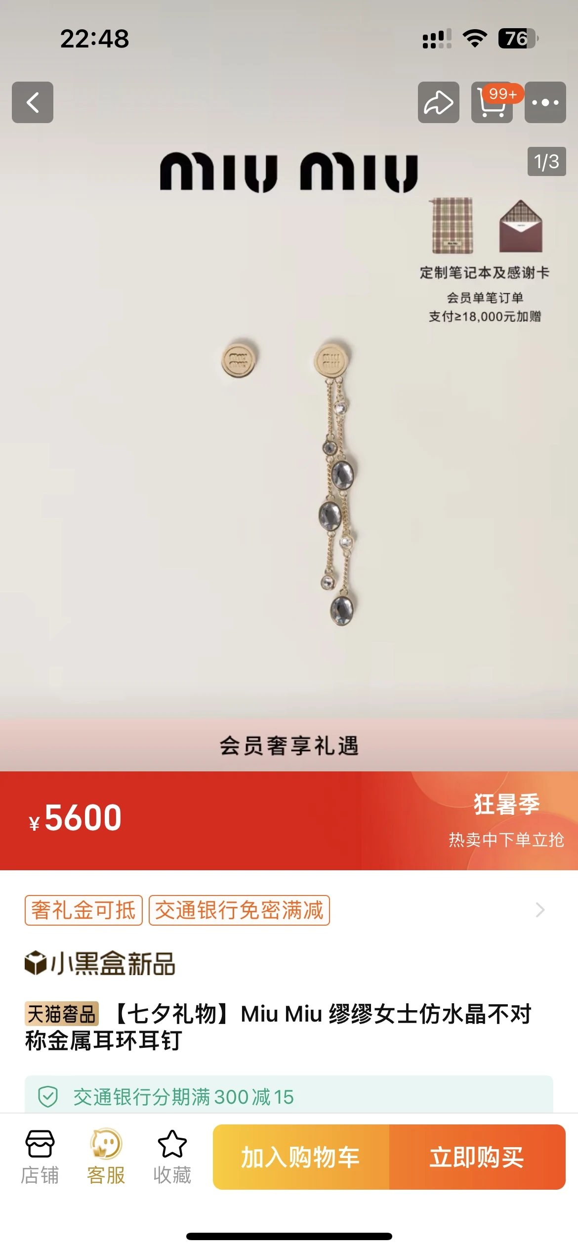 Miu Miu Earrings Ver.A — photo 2