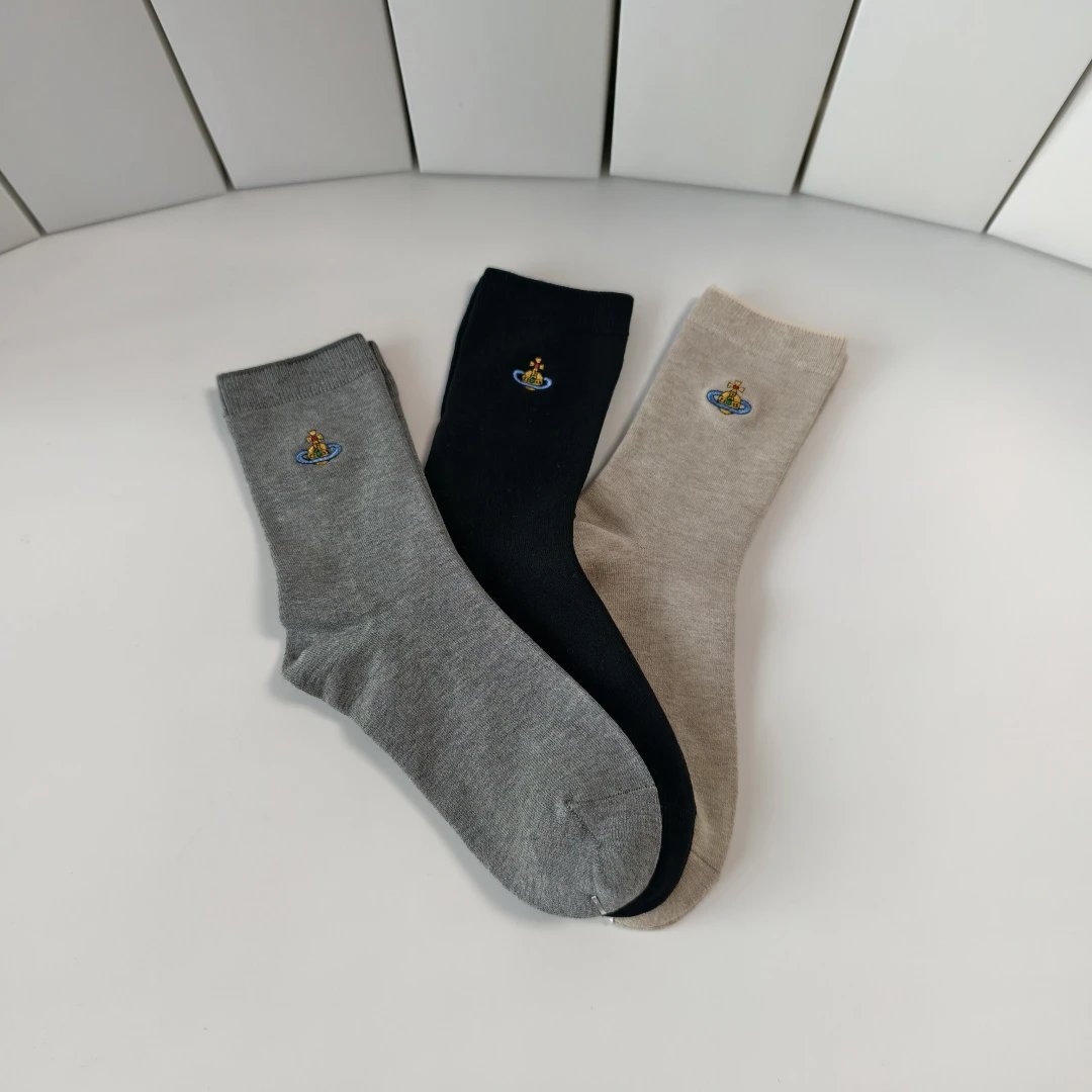 Vivienne Westwood Embroidered Crew Socks 3-Pair Box Ver.B — photo 3