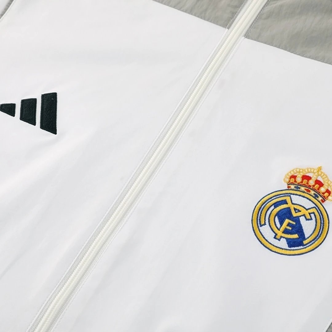Real Madrid Windbreaker Jacket 2025 26 White — photo 5