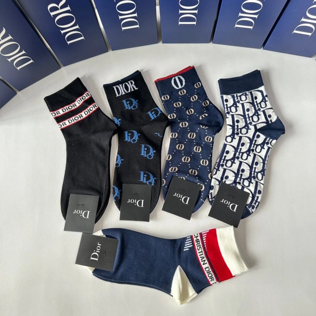 Dior Classic Crew Socks 5-Pair Box — Zdjęcie 2