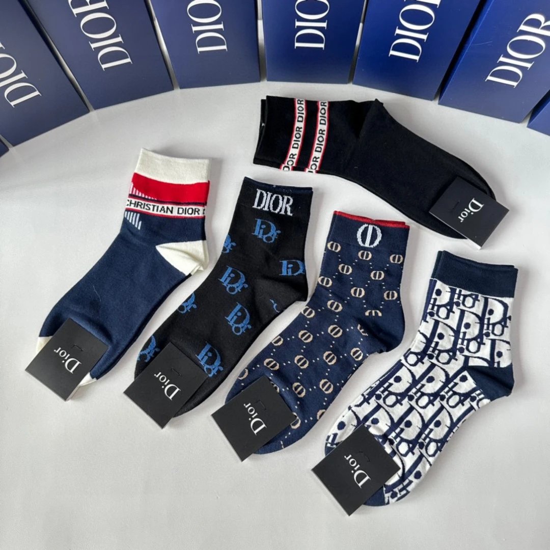 Dior Classic Crew Socks 5-Pair Box — Zdjęcie 9