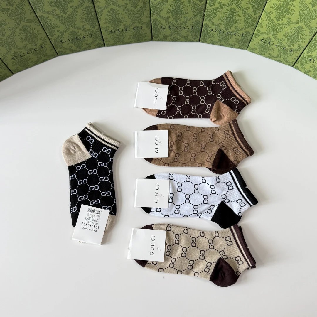 Gucci Classic Quarter Socks 5-Pair Box Ver.B — photo 6
