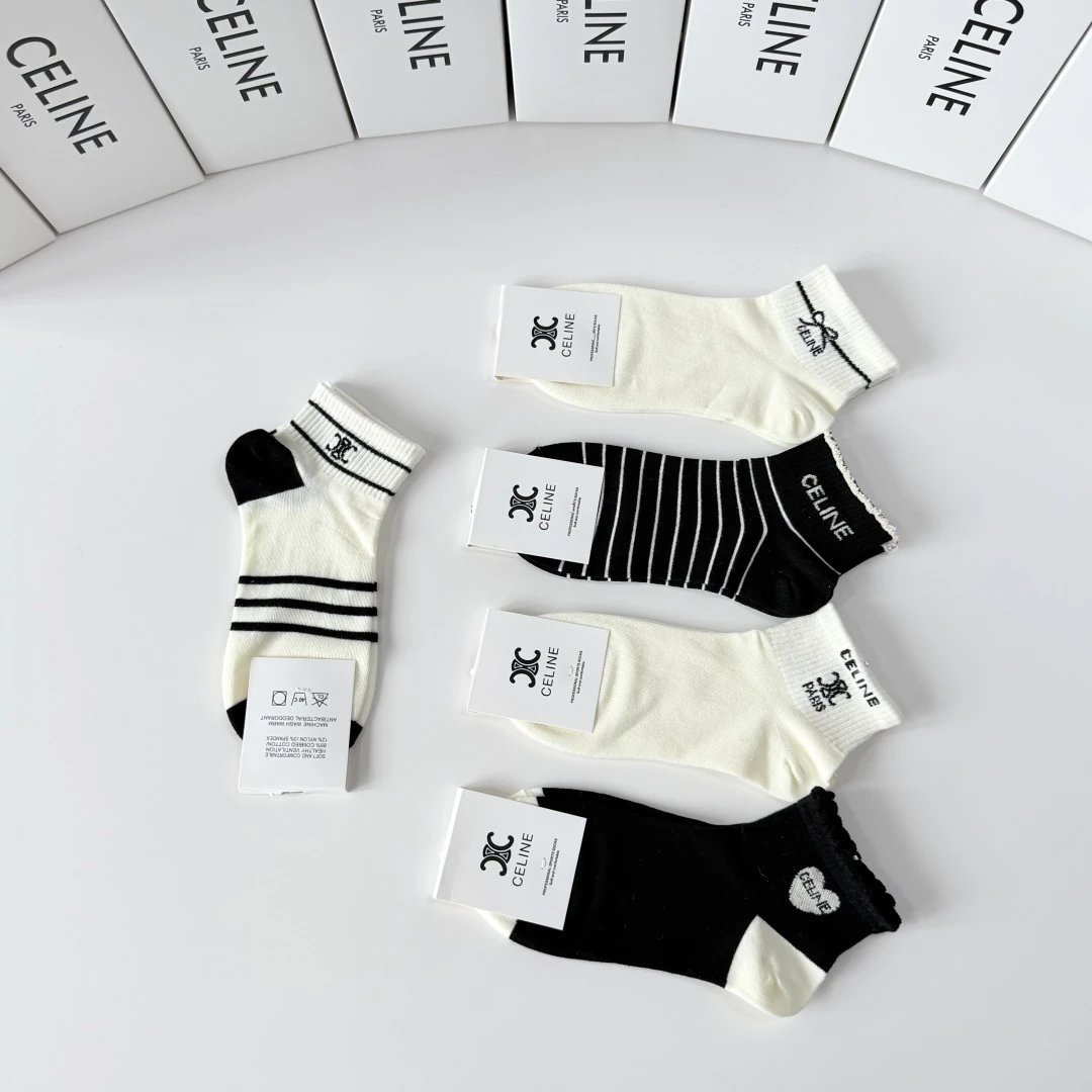 Celine Quarter Socks 5-Pair Box Ver.B — photo 6