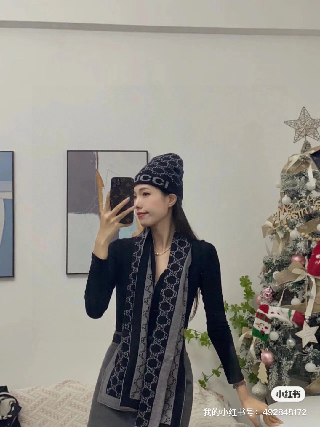 Gucci Cashmere Scarf & Hat Set Ver.D — Photo 8