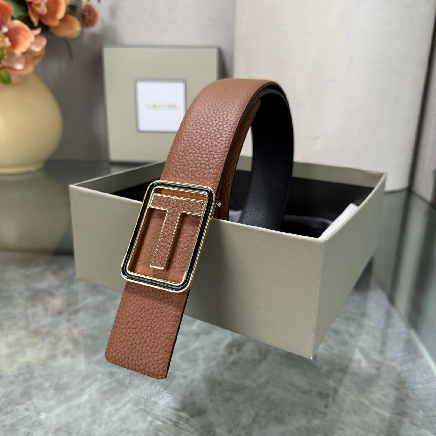 Tom Ford Leather Reversible Belt Ver.C — Zdjęcie 7