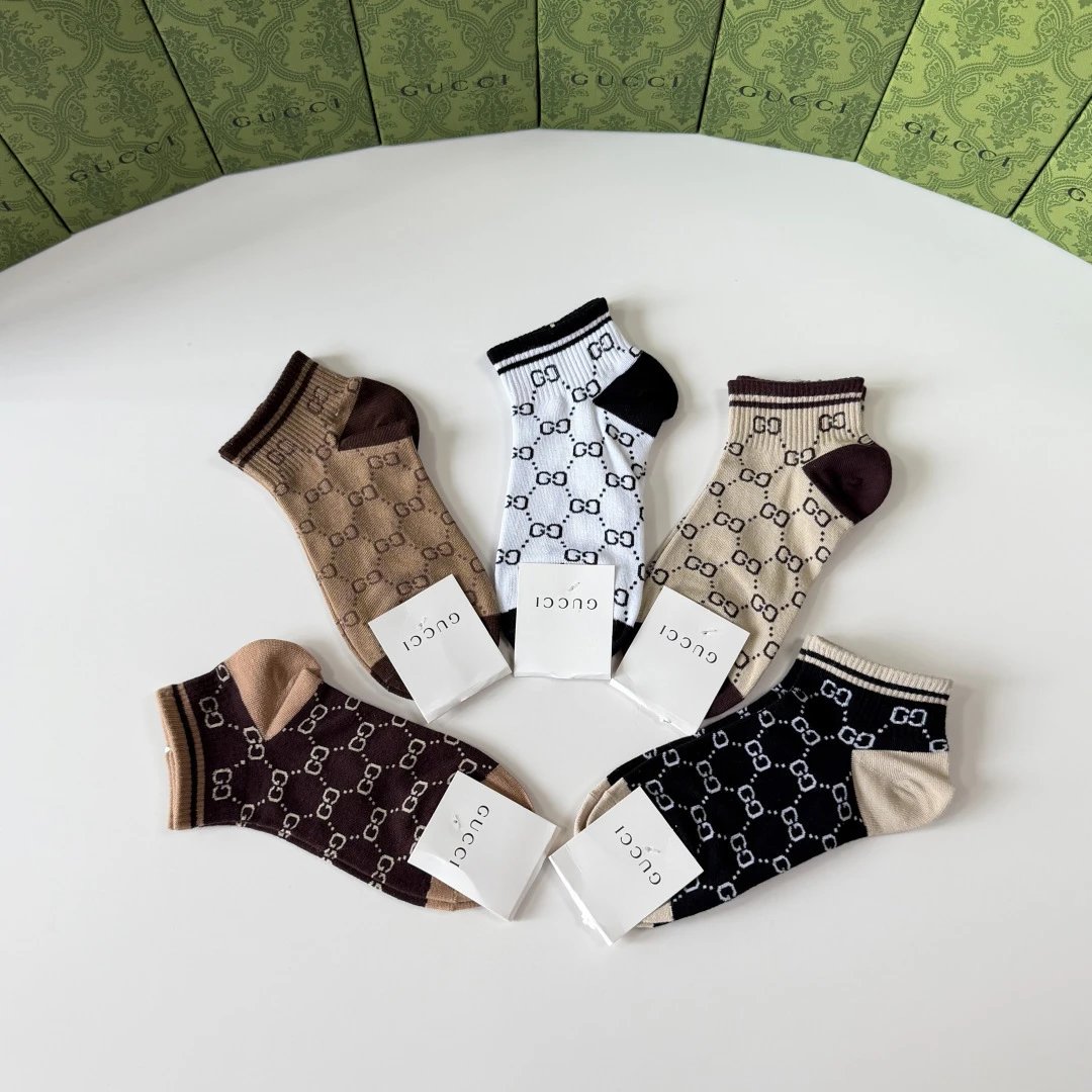 Gucci Classic Quarter Socks 5-Pair Box Ver.B — photo 4