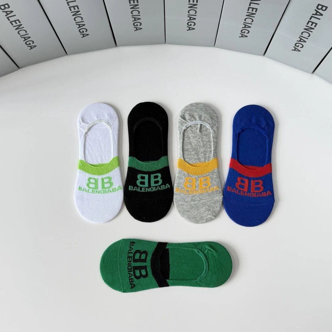 Balenciaga No-Show Socks 5-Pair Box Ver.A — photo 4