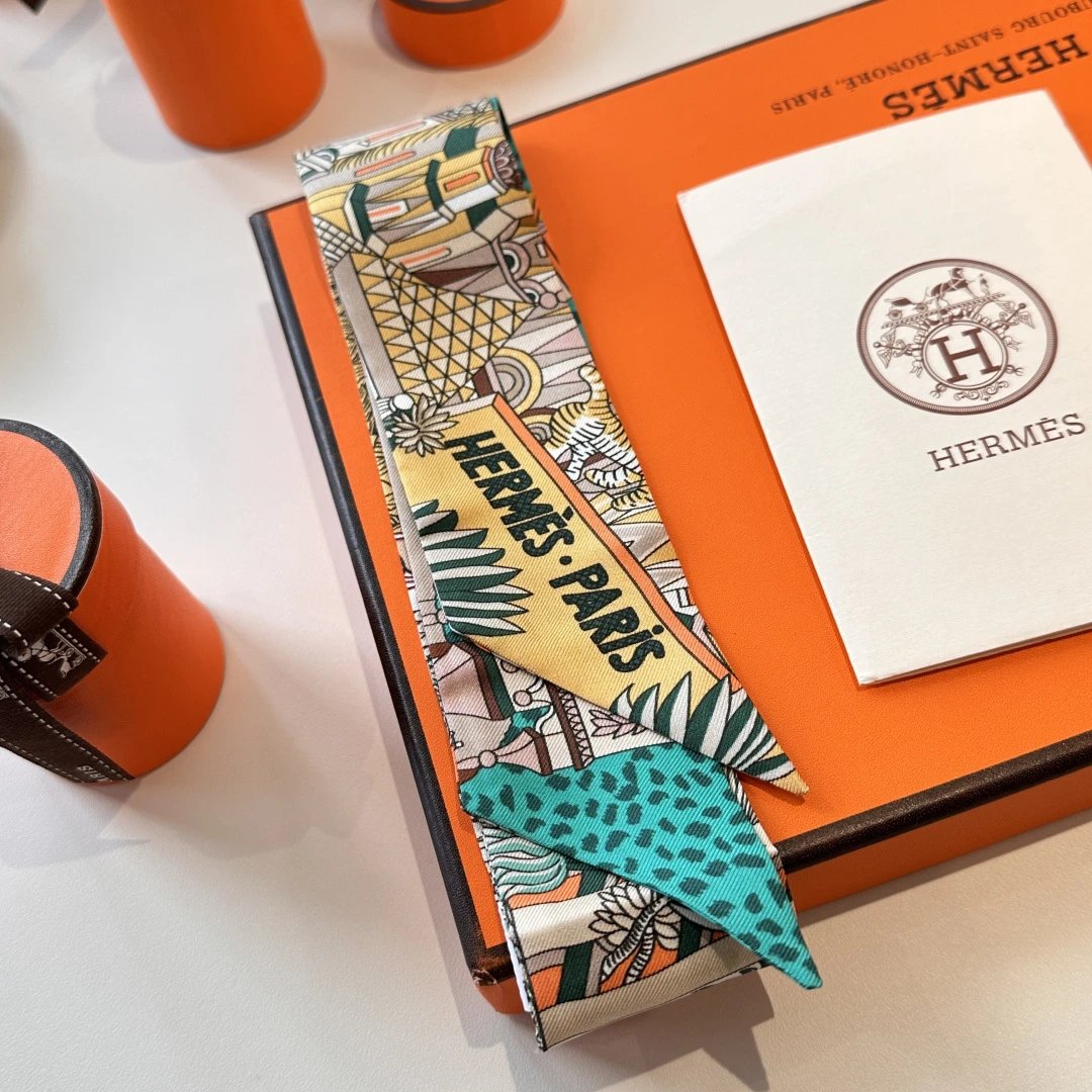 Hermes Silk Hair Ribbon Ver.H — Photo 2