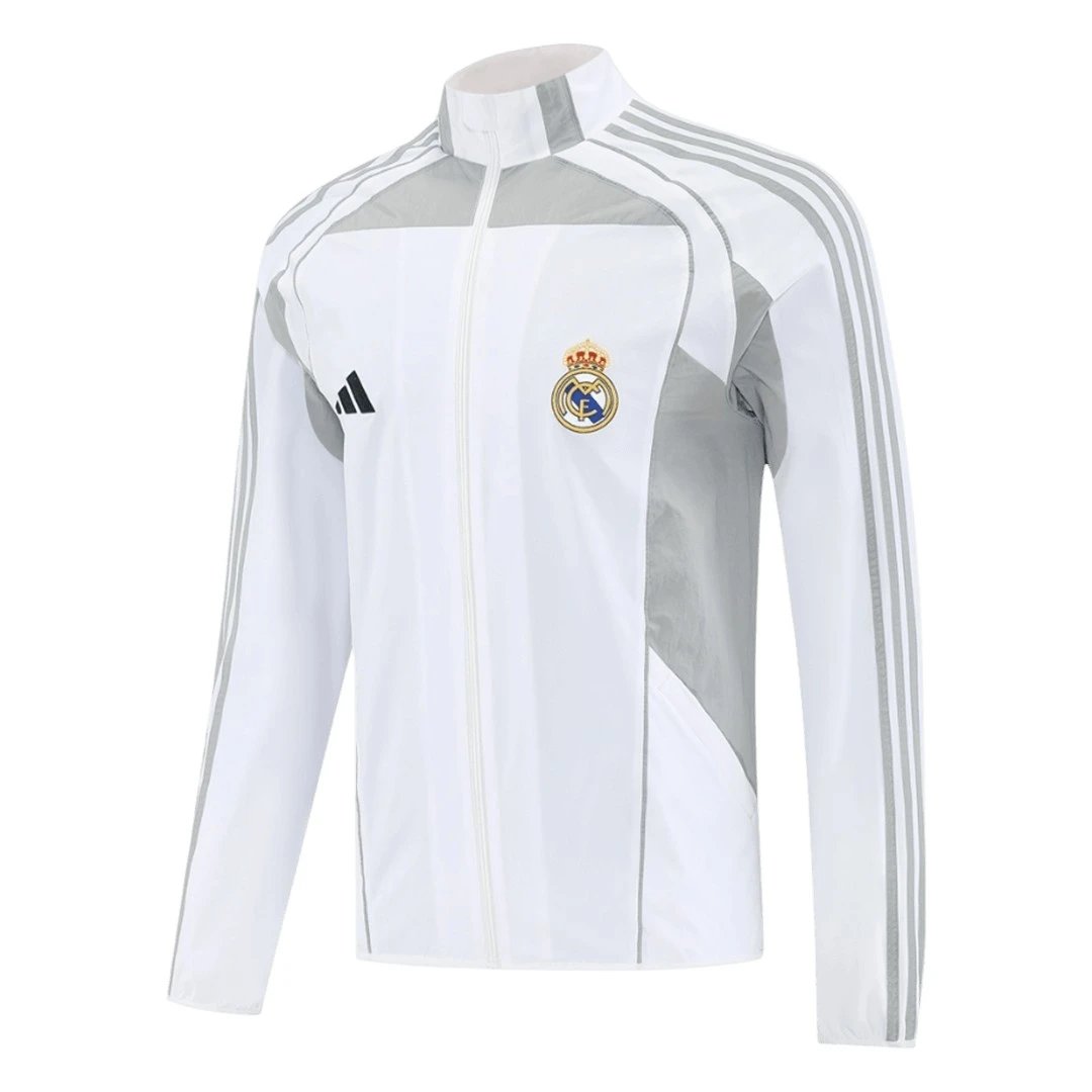 Real Madrid Windbreaker Jacket 2025 26 White — photo 2