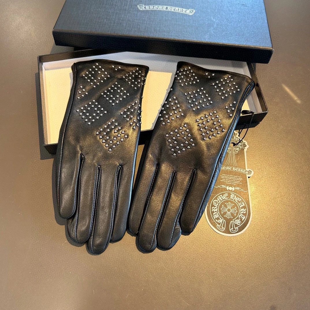 Chrome Hearts Lambskin Cashmere Gloves Ver.B — Zdjęcie 9