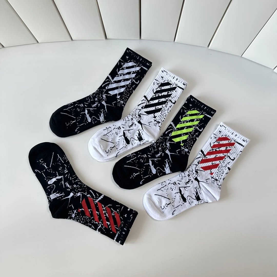 Off-White Crew Socks 5-Pair Box Ver.D — QC