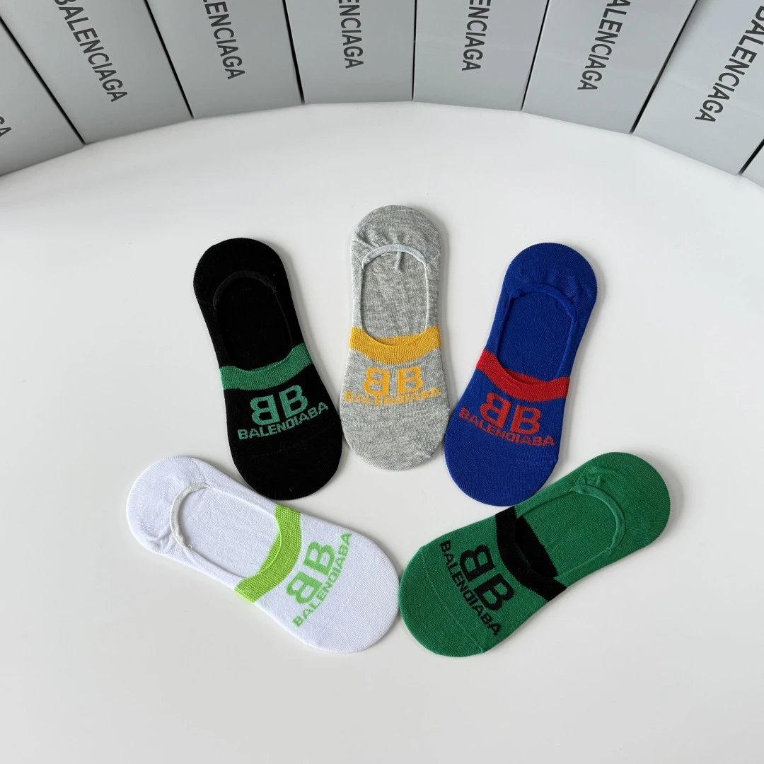 Balenciaga No-Show Socks 5-Pair Box Ver.A — photo 3