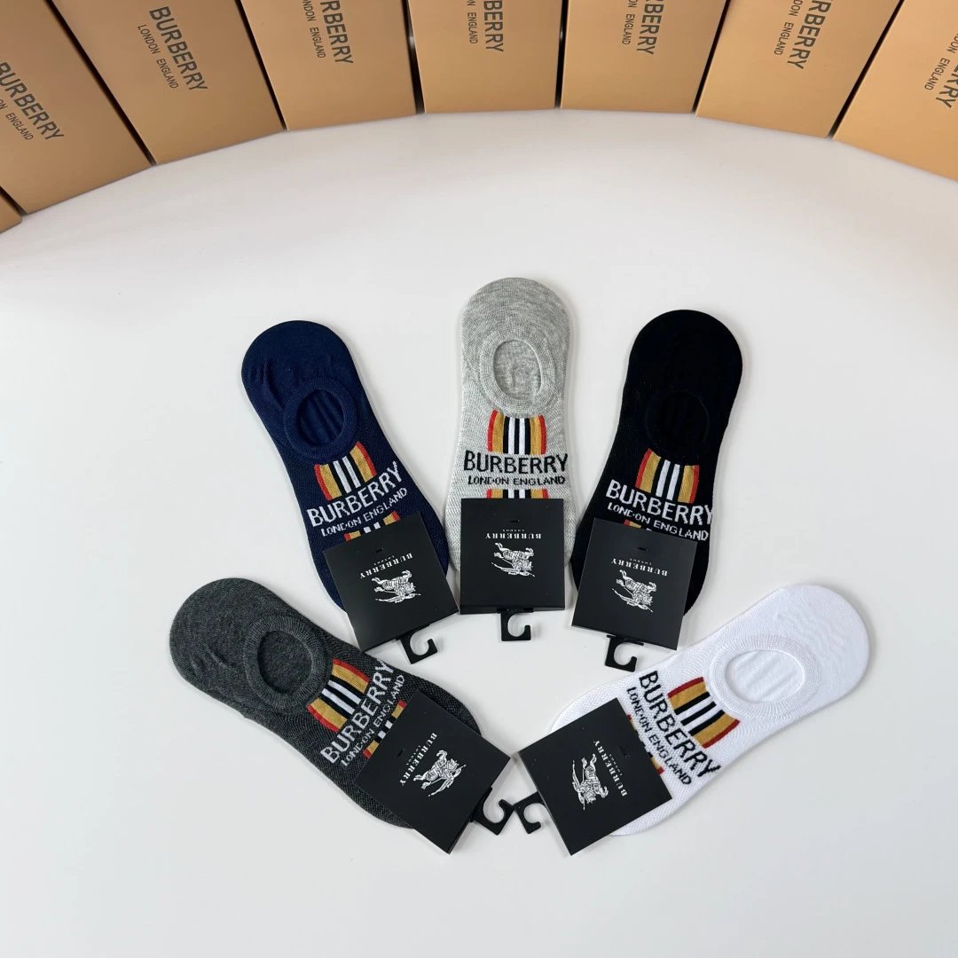 Burberry Classic No-Show Socks 5-Pair Box Ver.B — photo 3