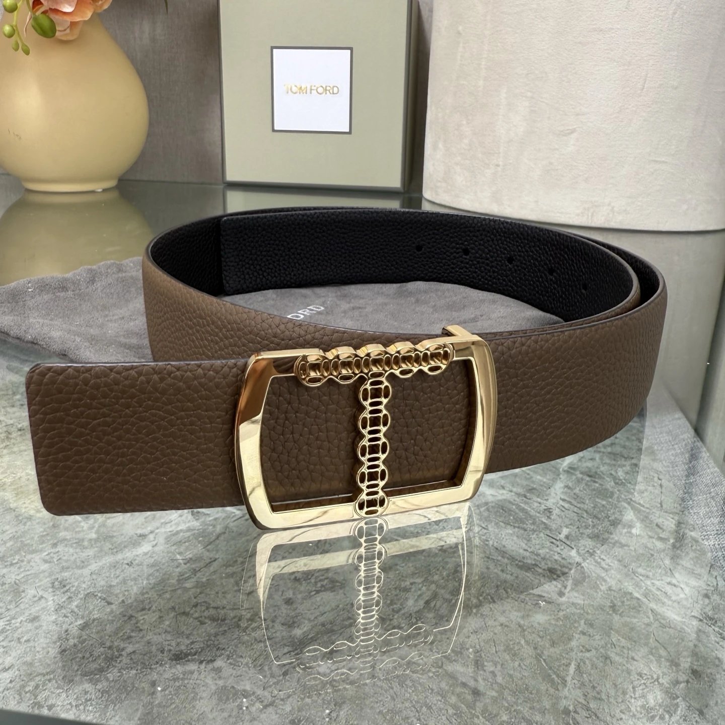 Tom Ford Leather Reversible Belt Ver.F — Zdjęcie 2