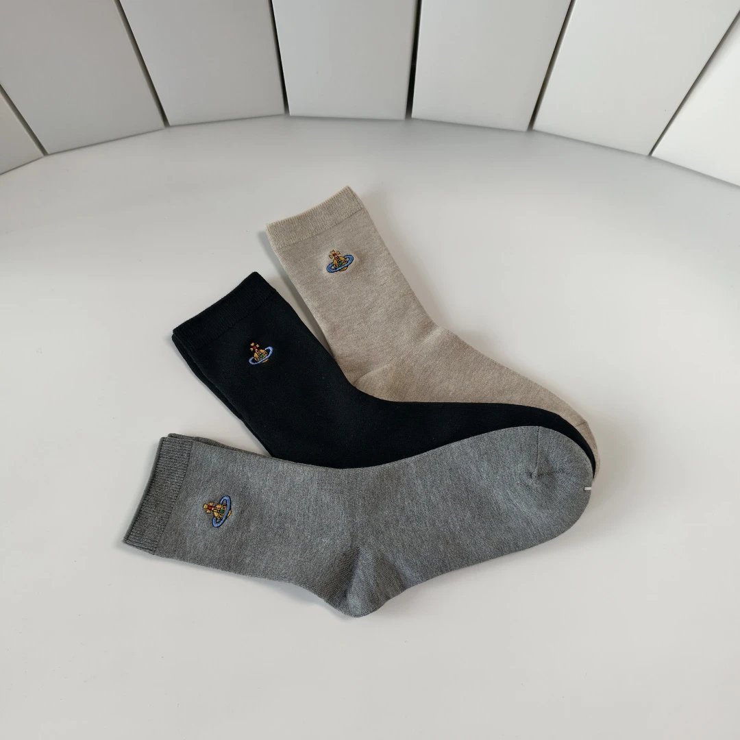 Vivienne Westwood Embroidered Crew Socks 3-Pair Box Ver.B — photo 4