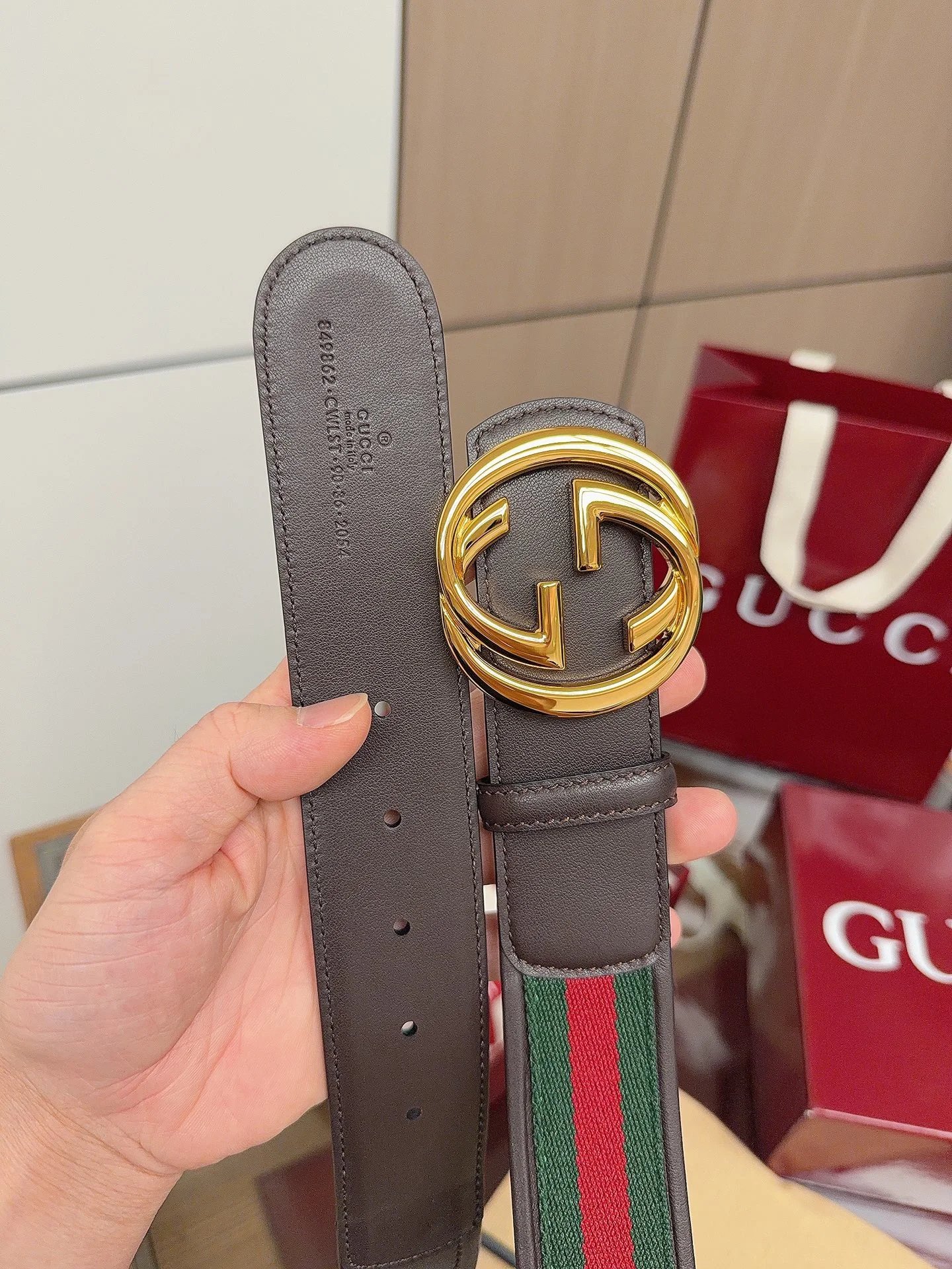 Gucci Leather Belt Ver.B — Zdjęcie 3