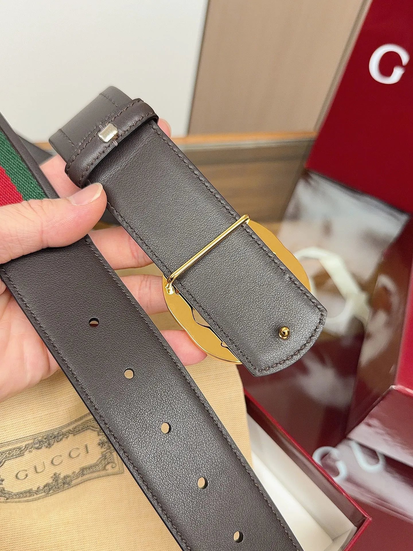 Gucci Leather Belt Ver.B — Zdjęcie 7