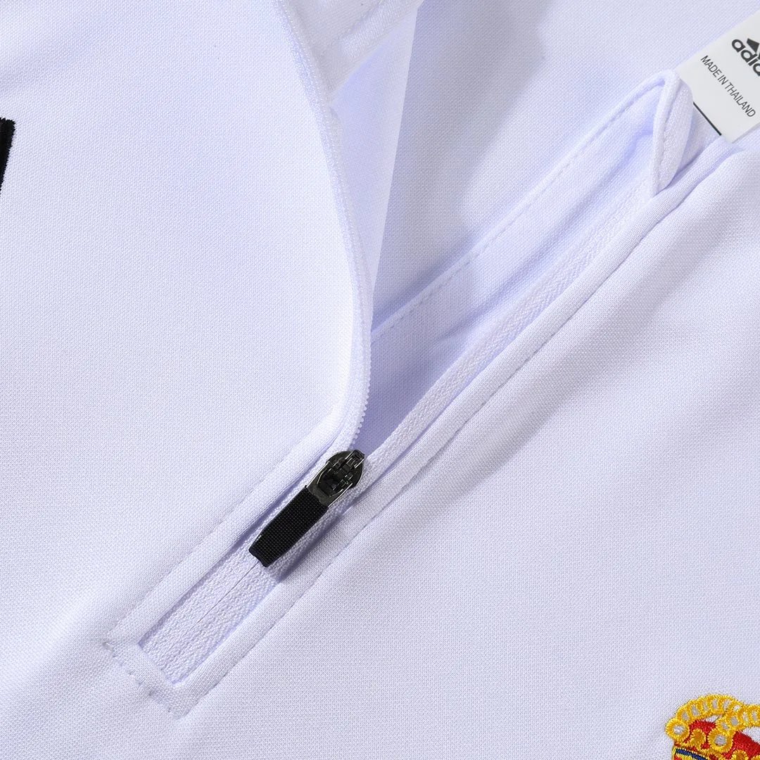 Real Madrid 2025 1 4 Zip Tracksuit 26 White — Zdjęcie 6
