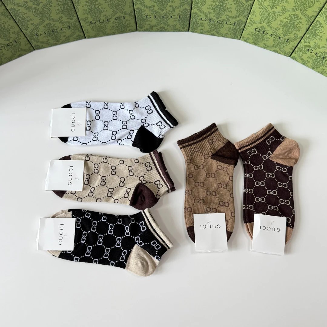 Gucci Classic Quarter Socks 5-Pair Box Ver.B — photo 9