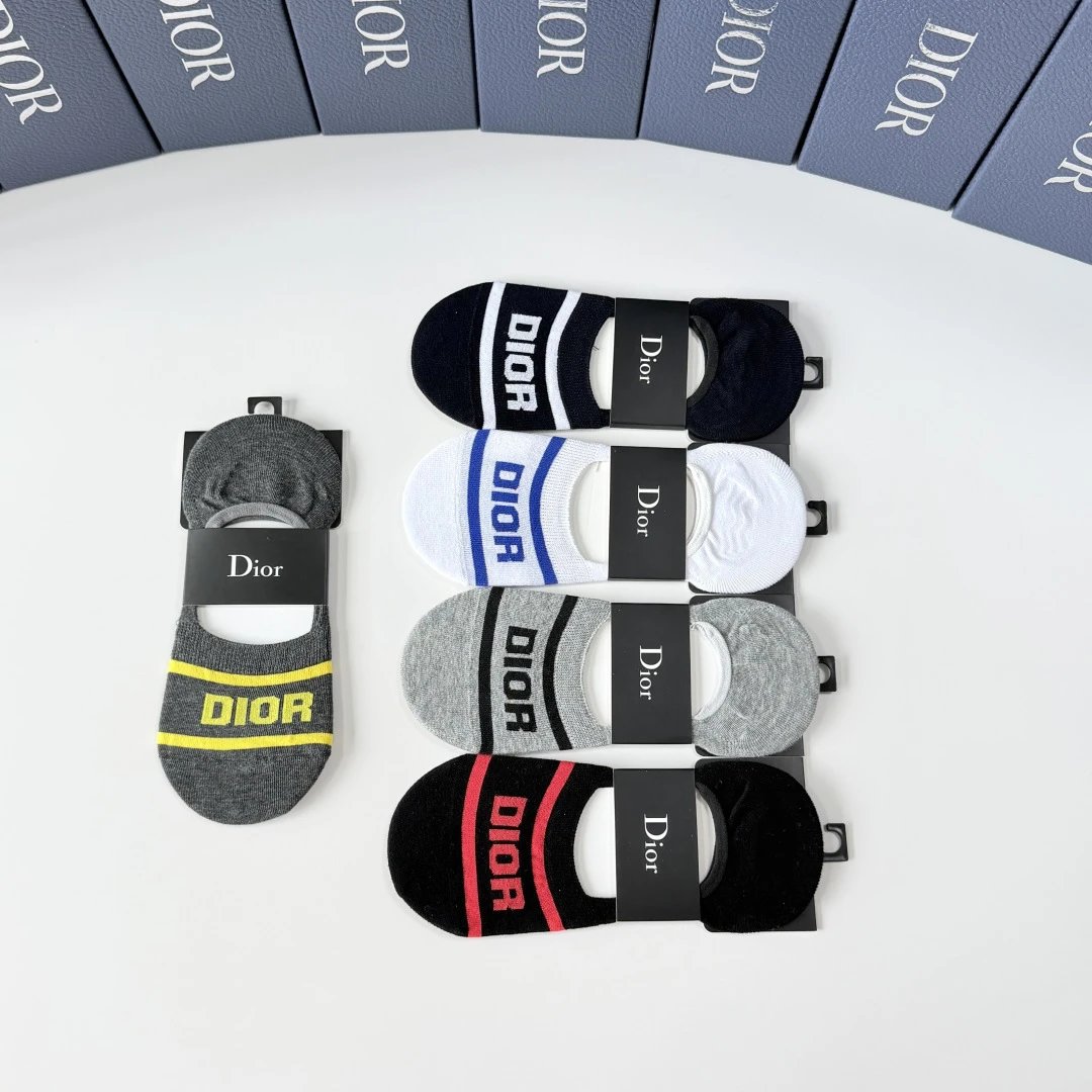 Dior Classic No-Show Socks 5-Pair Box — photo 6