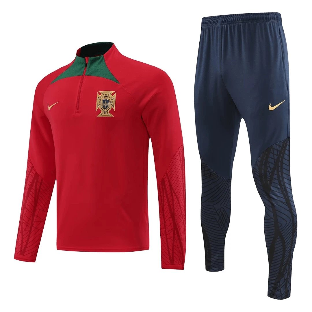 Portugal 2022 1 4 Zip Tracksuit Red — Photo 2