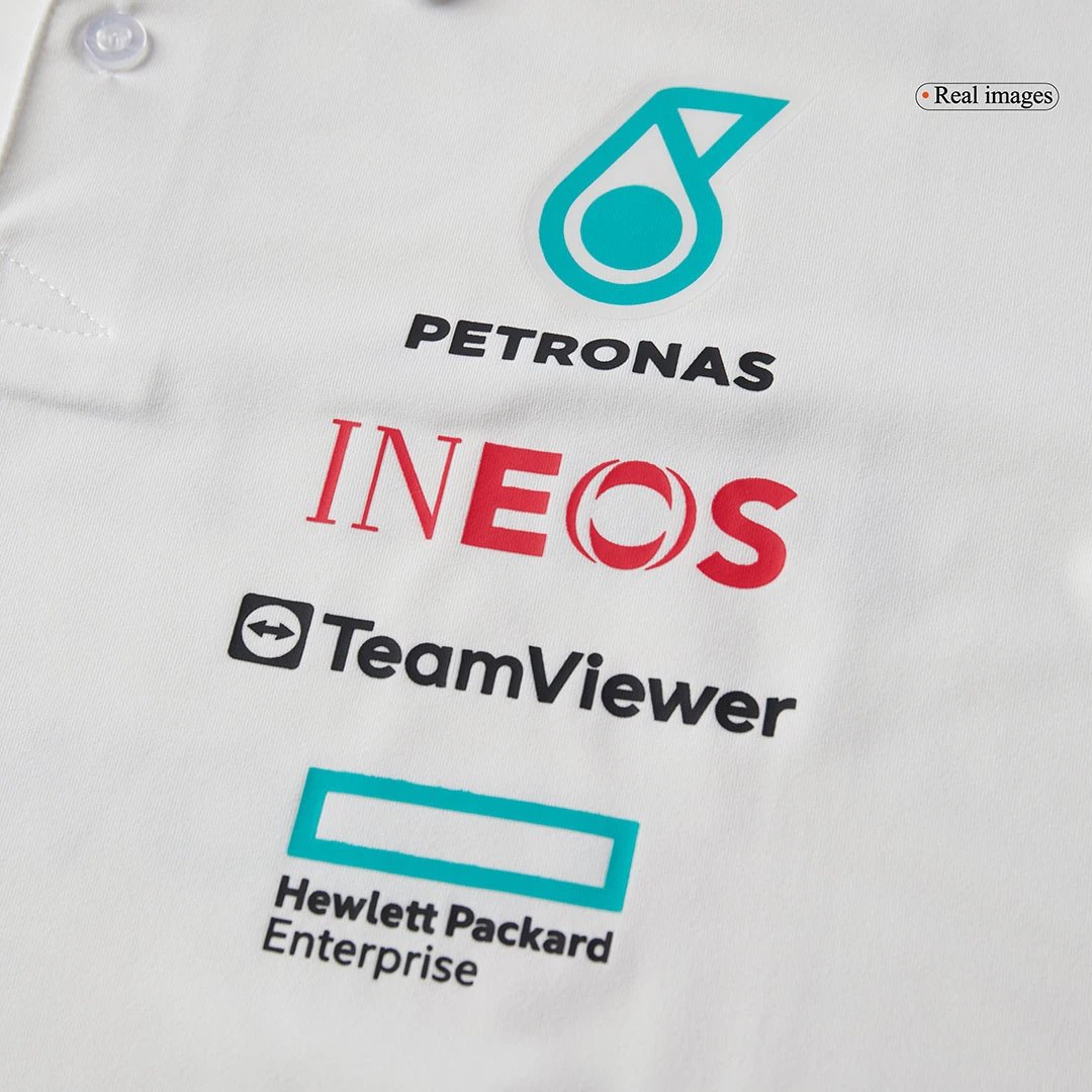 Mercedes AMG Petronas F1 2025 Team Polo White — photo 9