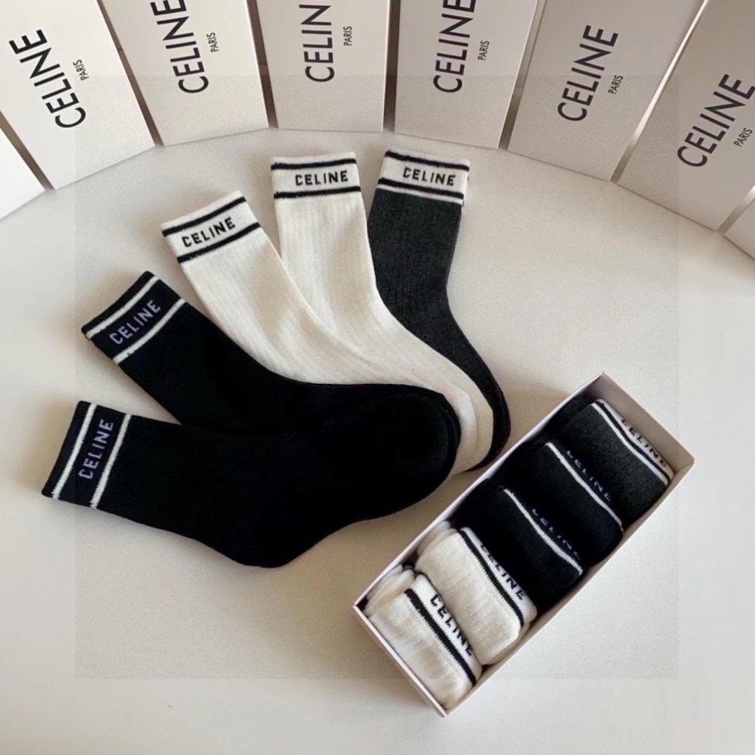 Celine Crew Socks 5-Pair Box — Zdjęcie 8
