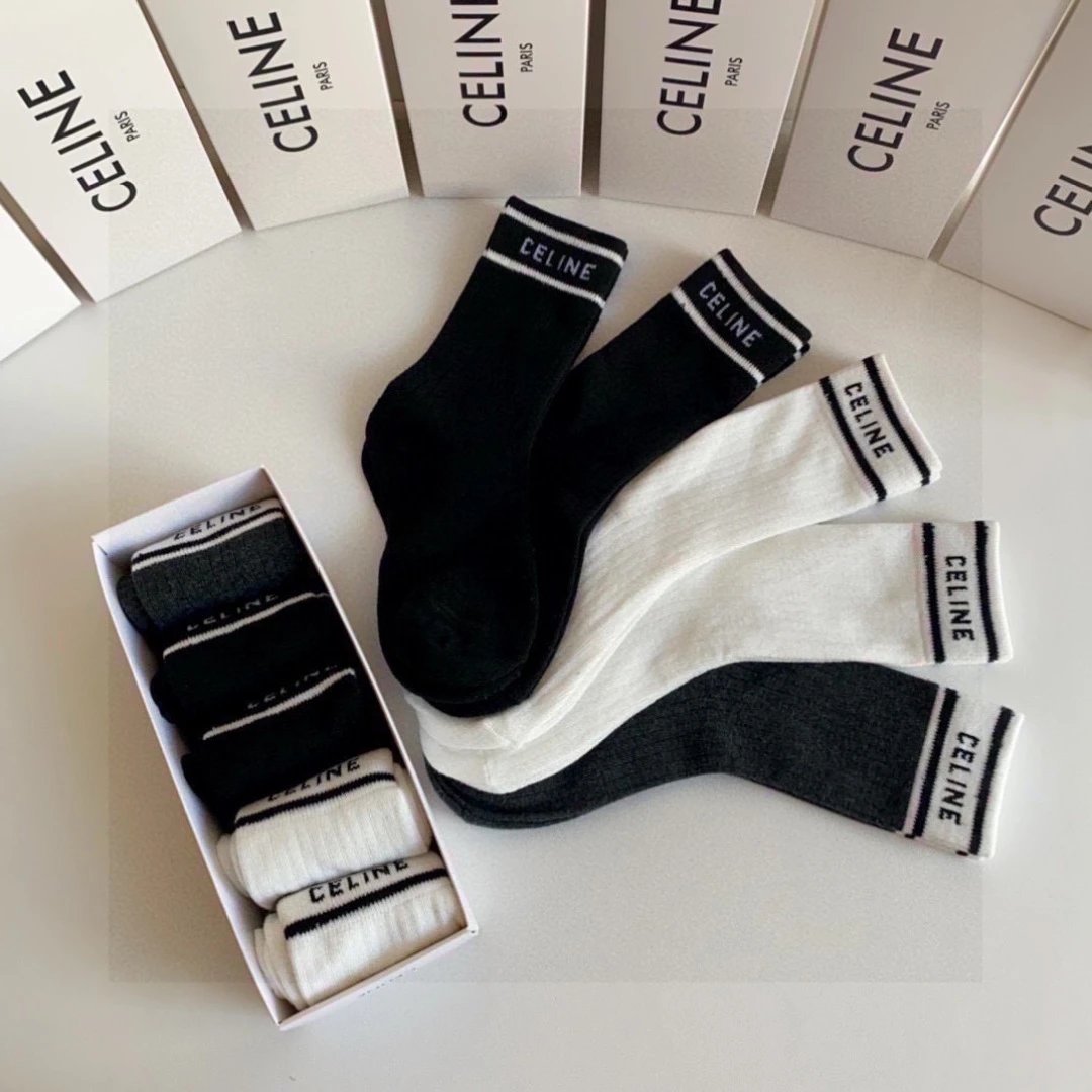 Celine Crew Socks 5-Pair Box — Zdjęcie 9