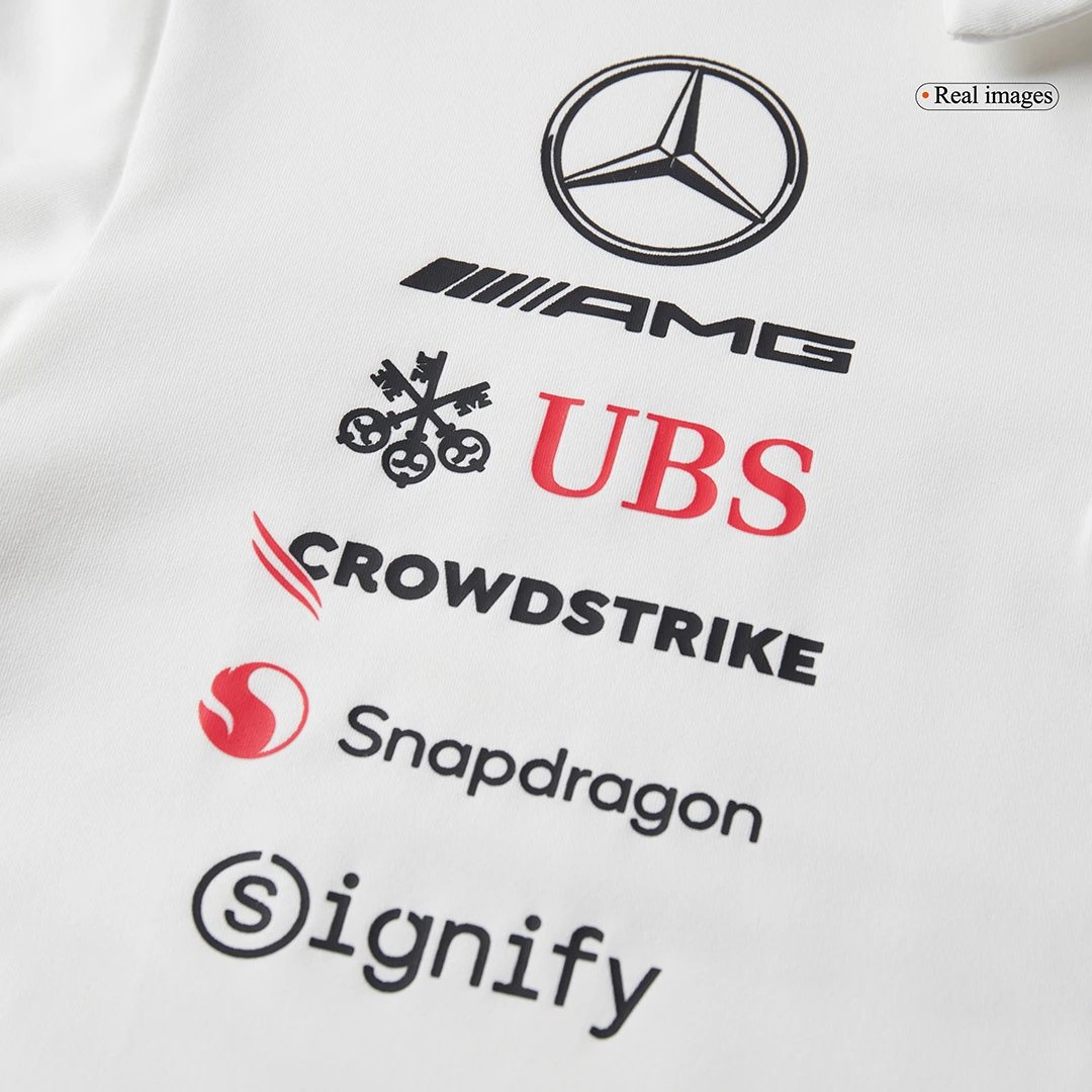 Mercedes AMG Petronas F1 2025 Team Polo White — photo 8